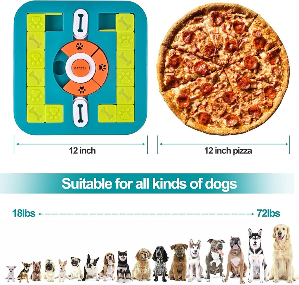 Interactive Dog Puzzle Toys - Treat Dispensing IQ Training & Brain Stimulation for Dogs, Puppies & Cats