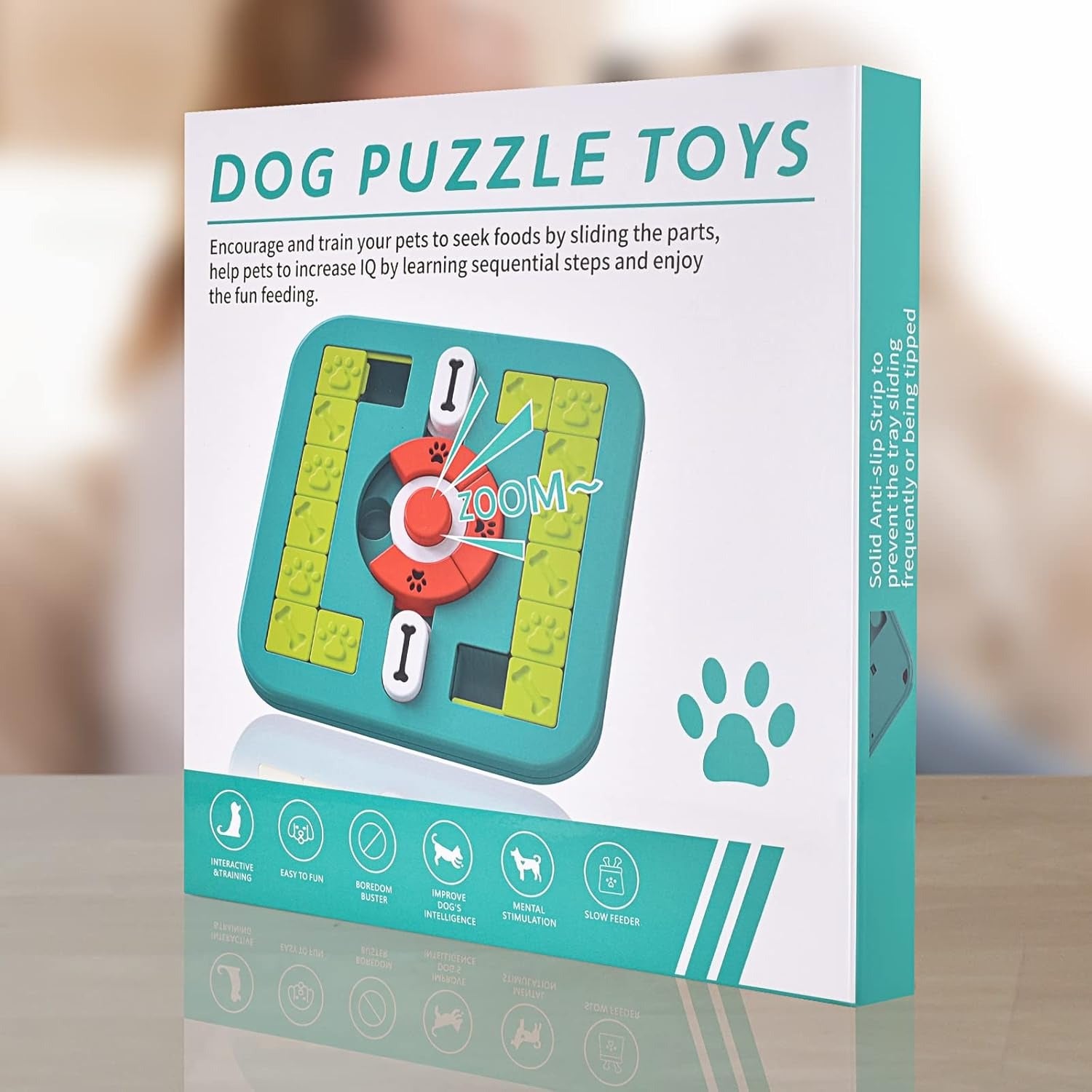 Interactive Dog Puzzle Toys - Treat Dispensing IQ Training & Brain Stimulation for Dogs, Puppies & Cats